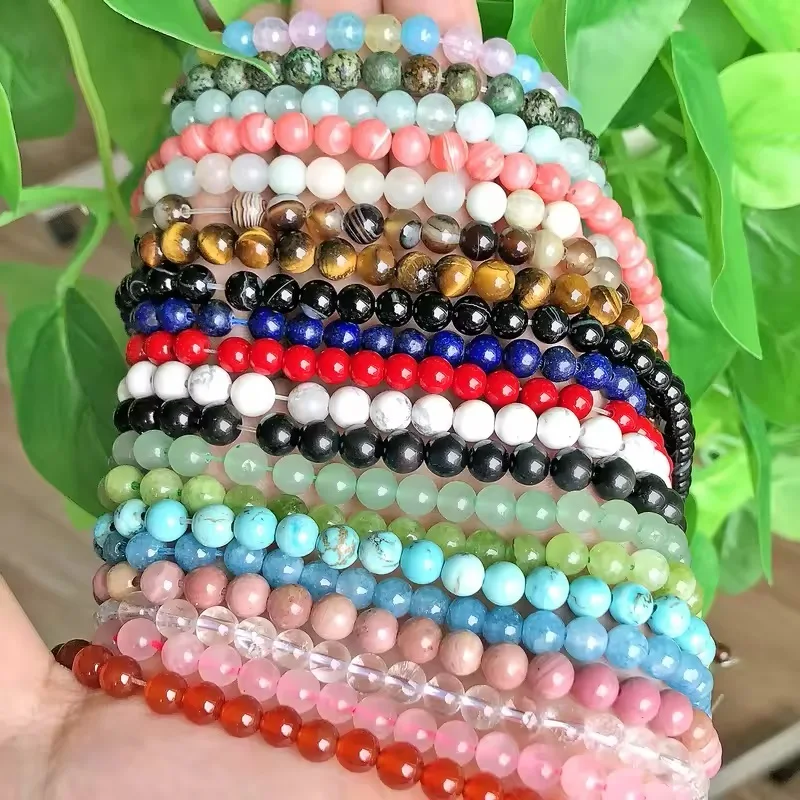 Natural Stone Beads Amethysts Obsidian Agates Jade Garnet