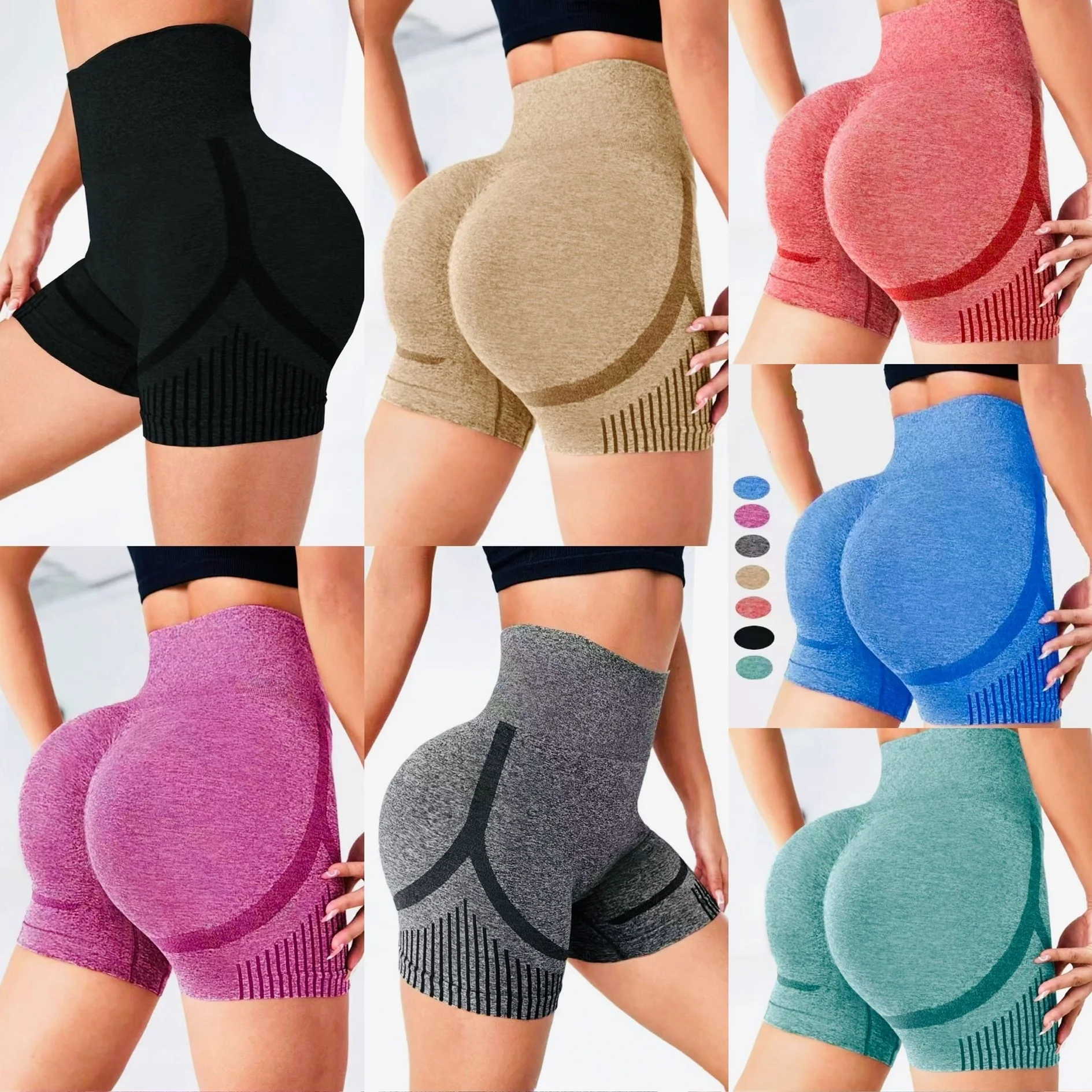 

Women's High-Waist Push-Up Athletic Shorts - Butt Lifting Gym Shorts, Tummy Control & Squat Proof Impact Shorts