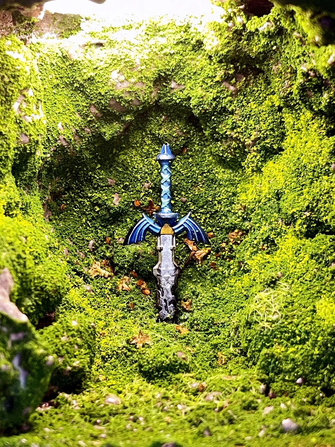

Master Sword Handmade Miniature Scene Lighting Model Wooden Box Figure Tabletop Ornament Creative Gift