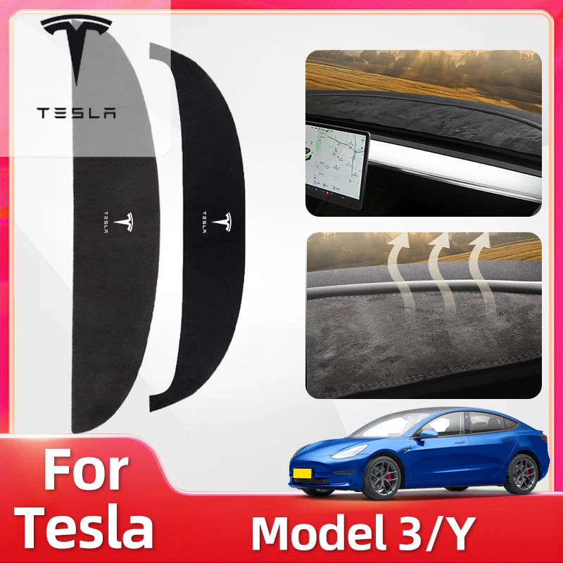 

Car Sticker Hot For Tesla Model Y Model 3 Instrument Panel Sunscreen And Light Avoiding Pad Wholesale Accessories Tools Modifica