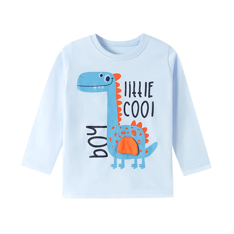 Little Maven 2026 Herbst Frühling Cartoon Dinosaurier Langarm T-Shirt Baumwoll-Oberteil Baby Jungen Kinderkleidung Kinderbekleidung – Detail 2