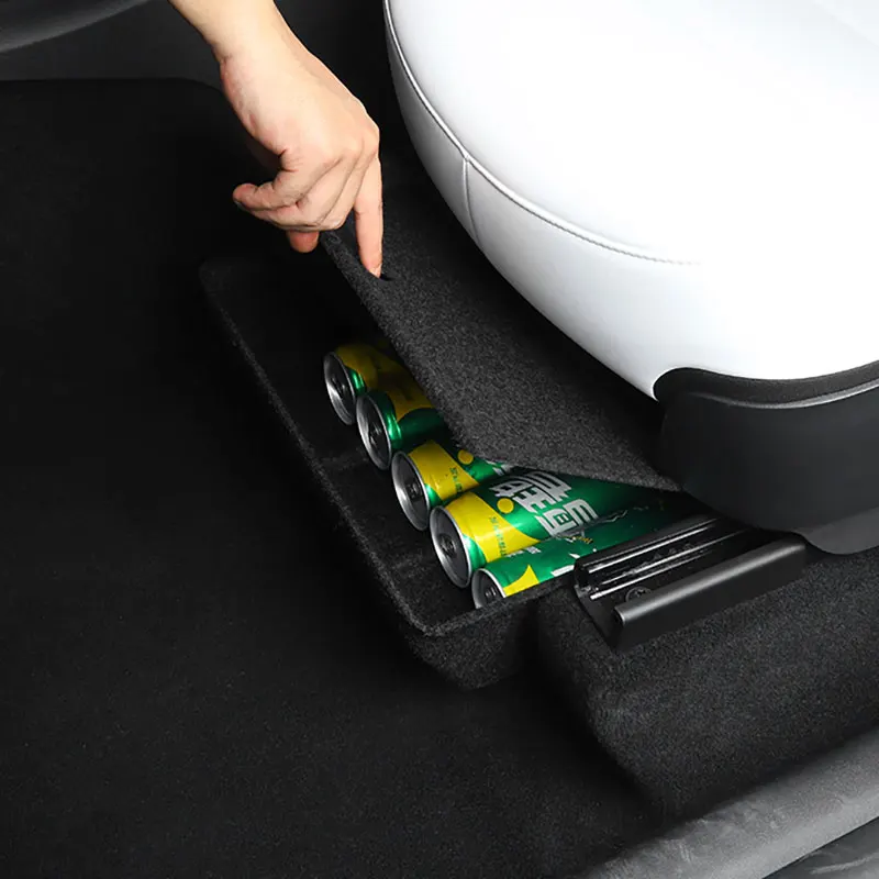 For Tesla Model Y Under Seat Storage Box High Capacity Organizer Case Drawer Holder Car Interior Accessories