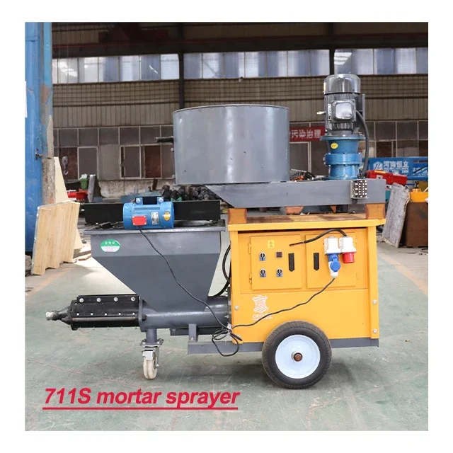 Efficient Cement Sand Mortar Sprayer With Mixer mortar Automatic Cement Plastering Machine