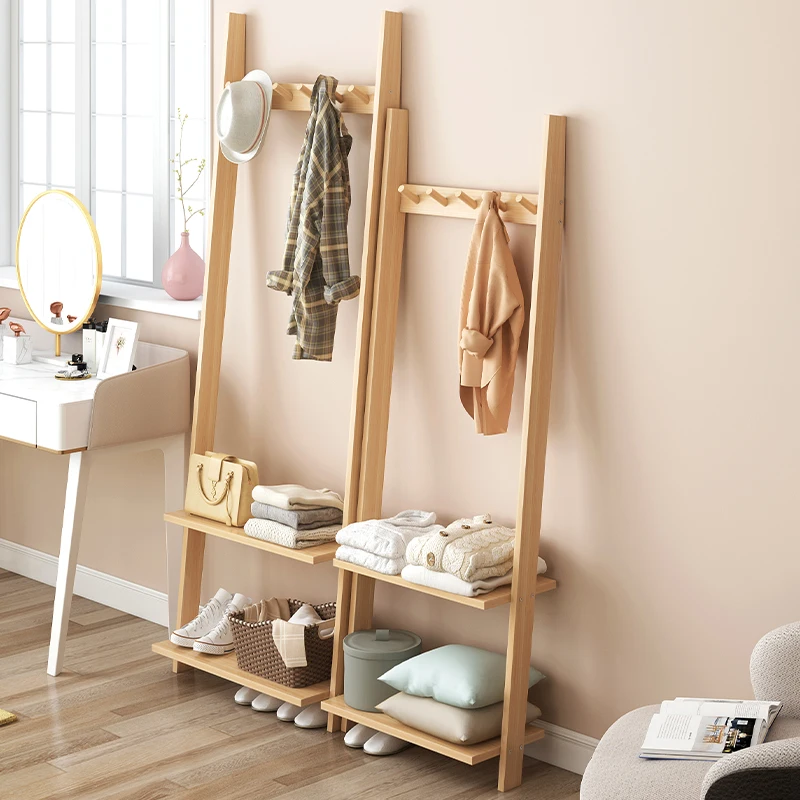 

Floor-to-ceiling vertical household door coat rack hanging clothes bedroom multi-functional storage