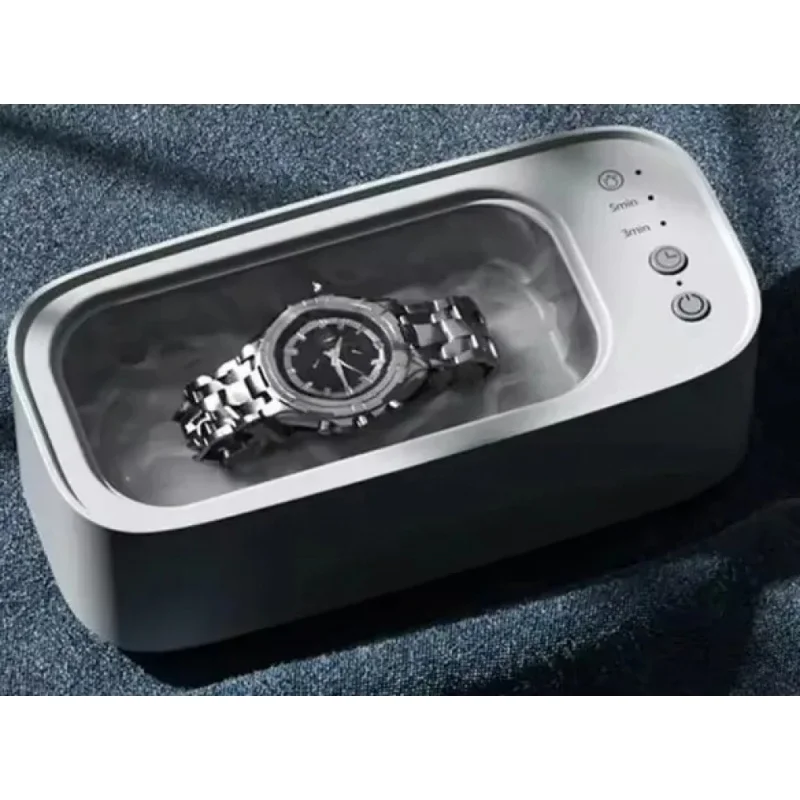 Ultrasonic High-frequency Vibration Cleaners 3 Gear 360 Degree Cleaning Machine Timing for Jewelry/Pacifier/Makeup Tool/Eyeglass