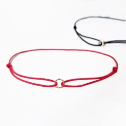Handmade Karma Red String Bracelet Amulet Kabbalah Protection Friendship Unisex Round Wish Bracelet Couple Surfer Healing Women