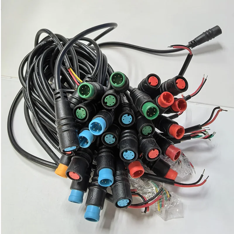 20cm 1m m7 2 3 4 5 6 Pin 7mm 1 male to female male plug cable Connector Waterproof Sensor E-bike Electric bicycle cord