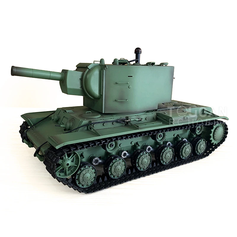 هنغ طويل 1/16 مقياس دبابة مع جهاز للتحكم عن بُعد السوفياتي KV-2 العملاق 7.0 FPV 3949 360 °   برج برميل نكص ألعاب التحكم اللاسلكي BB الكريات TH19749