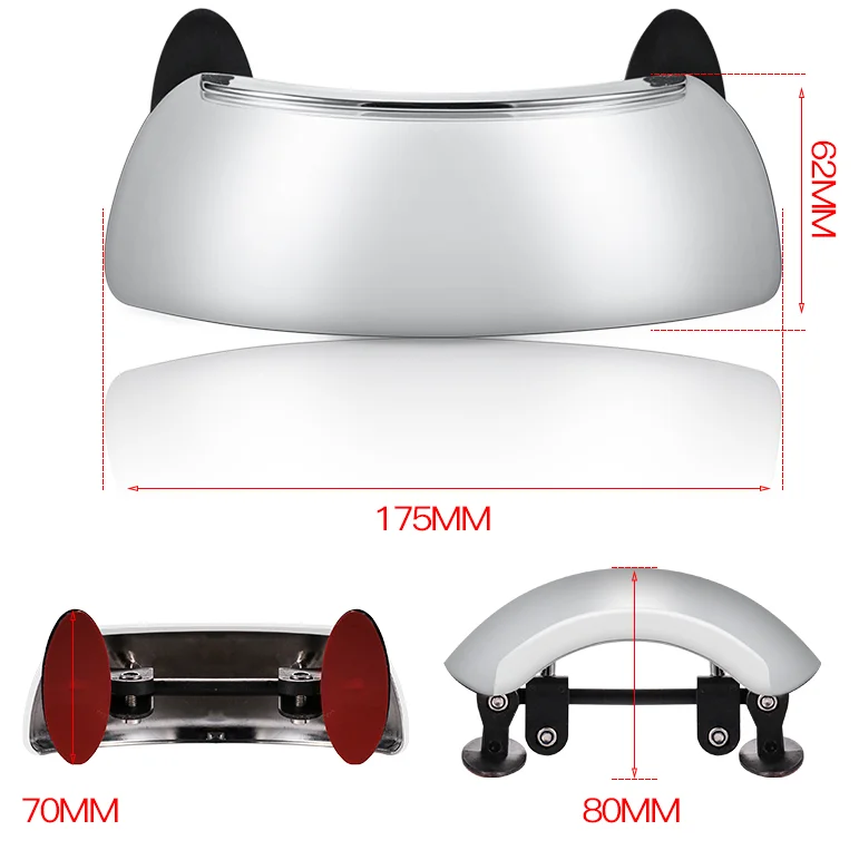 180° NO Blind Spot Mirror Motorcycle Windshield Wide Angle Rearview Mirror Clear Parabolic HD Convex Mirror Motorbike Part Tools