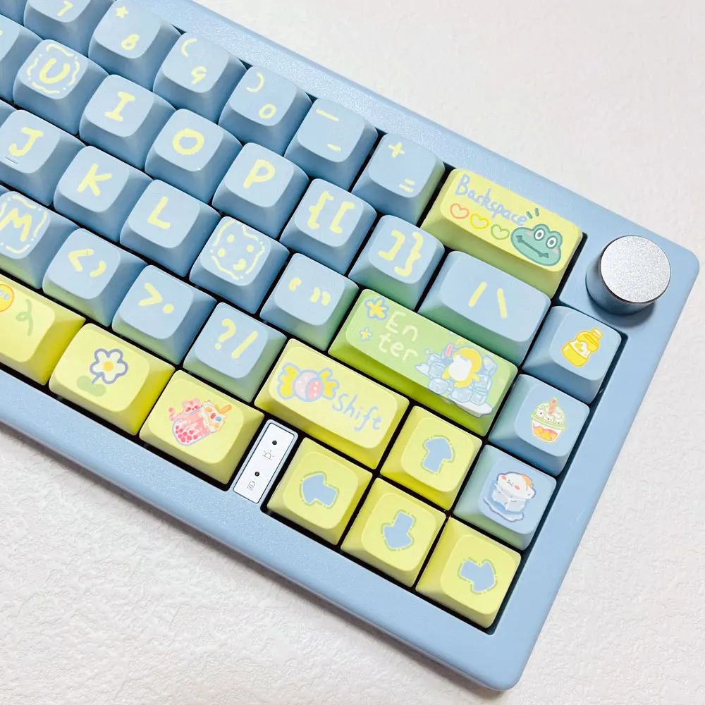 130 keys Spring Outing Theme Keycaps XDA Profile Keycap For Cherry MX Switch Mechanical Keyboard Dye sublimation Cute PBT Keycap