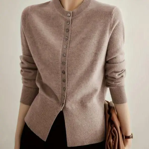 

ex Knitted Sweater Flat Button Front Opening Coolmax Fiber Ciwalk Ne Design Nine Sve Length Thiened Winter ...