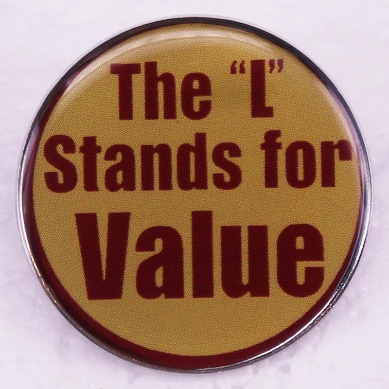 The L Stands for Value Enamel Pin Malcolm In The Middle Lucky Aide Uniform Button Brooch Badge Jewelry Gifts for Friends