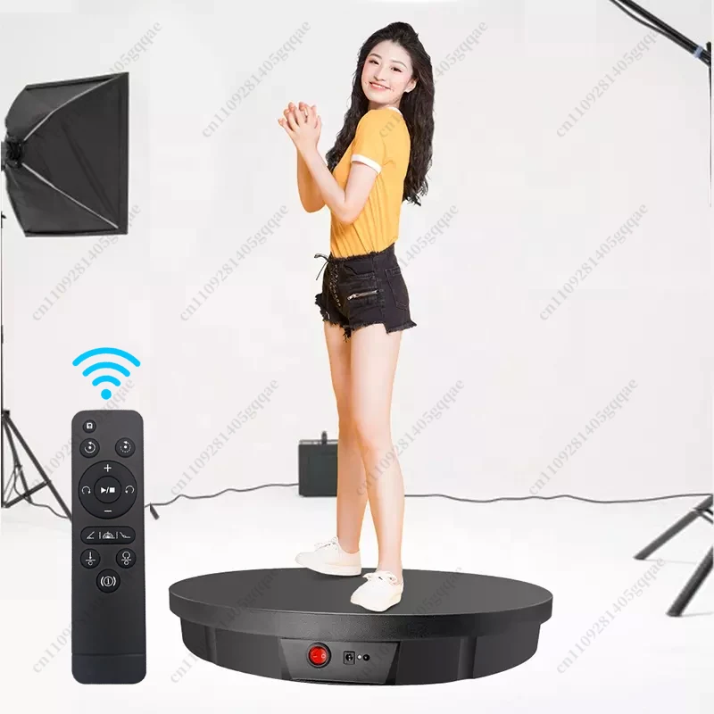 Remote Control 360 Panoramic Automatic Rotating Display Table 100KG Turntable Photography Backdrop Shooting Booth