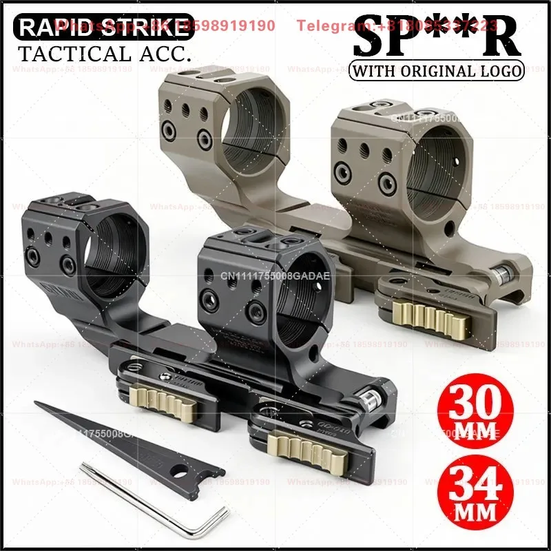 Sp**r QDP-4616 /QDP-3616 30mm/34mm Tube 6Mil/20.6MOA Rifle Optic Scope Ring Mount 1.5“  Centerline High Piactinny Rail QD-Mount