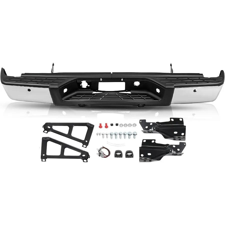 BRYGHT achterbumperconstructie ontworpen voor Chevy Silverado en GMC Sierra 1500 2007-2013 met geïntegreerde sensorgaten en achterpa