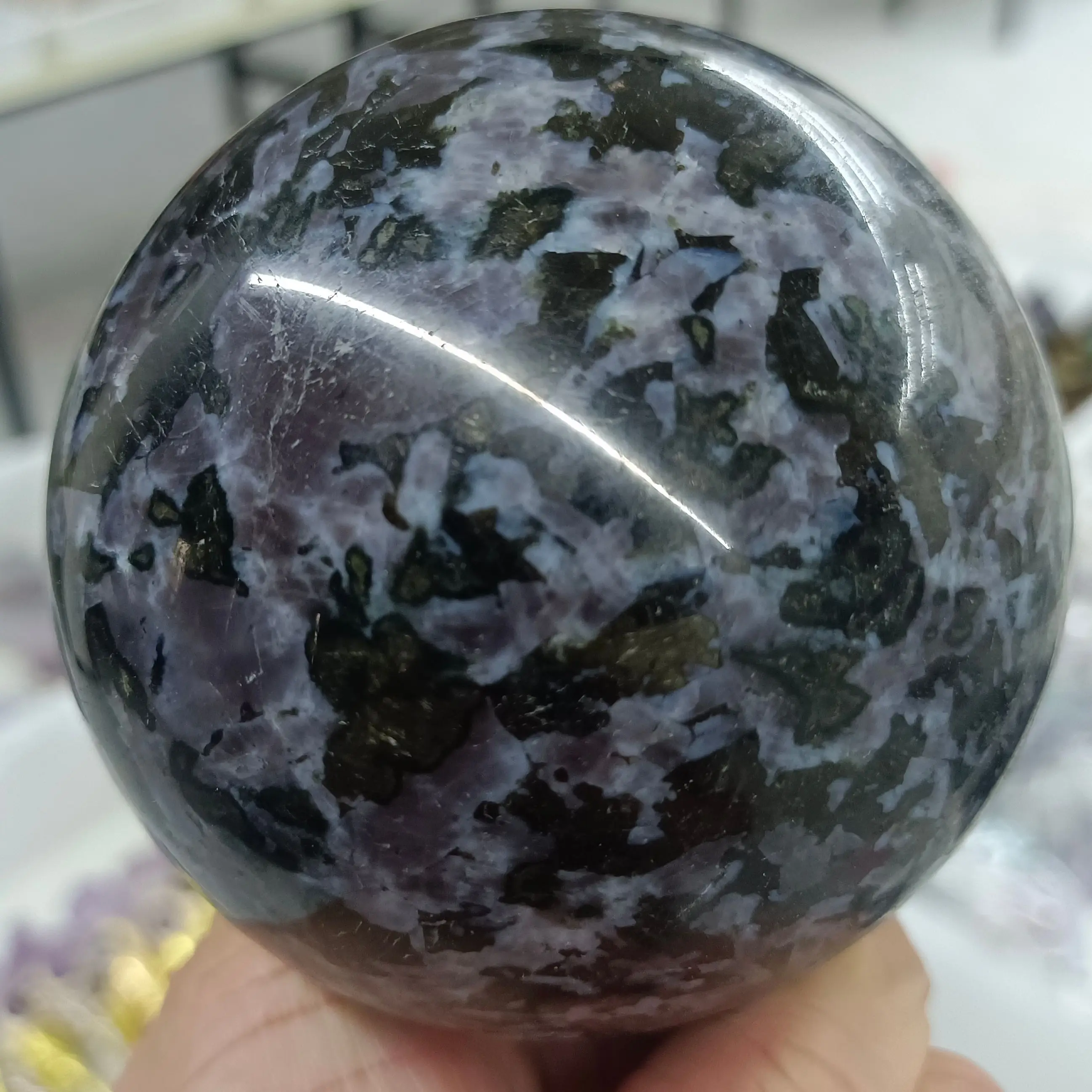 Natural Serpentine Crystal Ball, Energy Healing, Home Office Decoration, Craft Gifts, Mineral, Feng Shui Ornaments