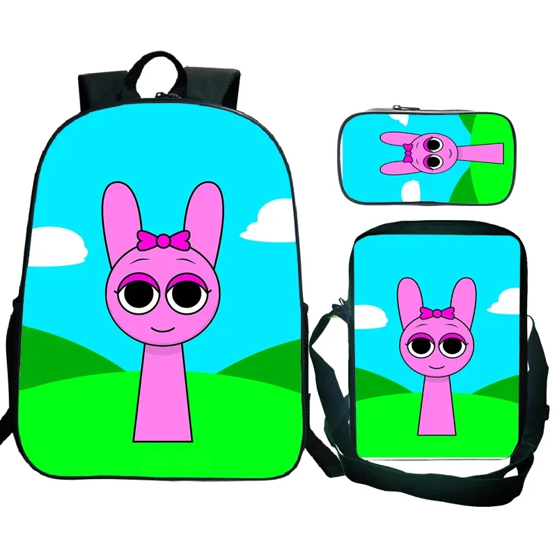 

Sprunki Cartoon Kids SchoolBags Incredibox Trendy Backpack Waterproof Kids Primary Student School Bookbag