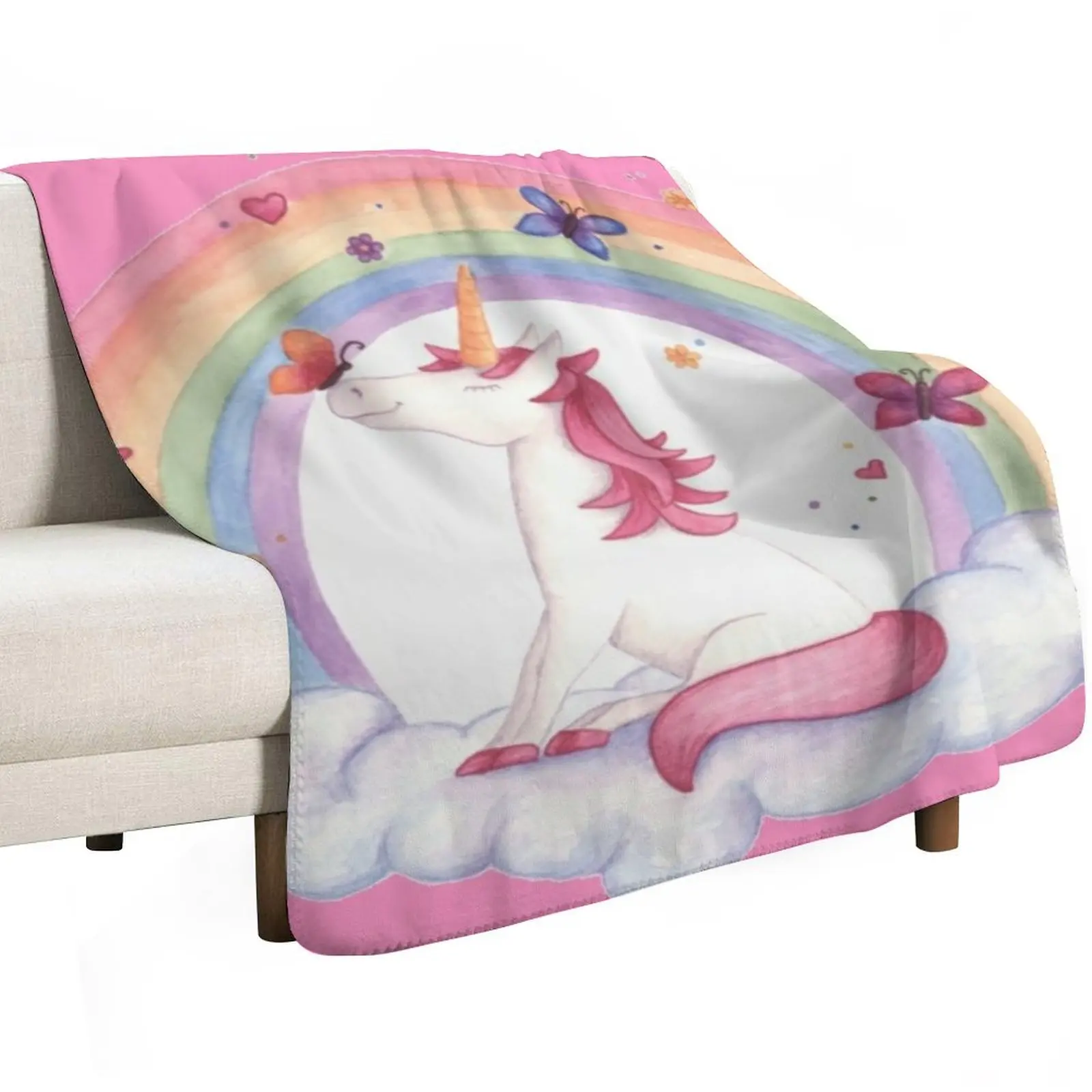 Magical Unicorn Throw Blanket Soft Big Blankets Sofas Of Decoration Baby Weighted Polar Blankets For Bed Blankets