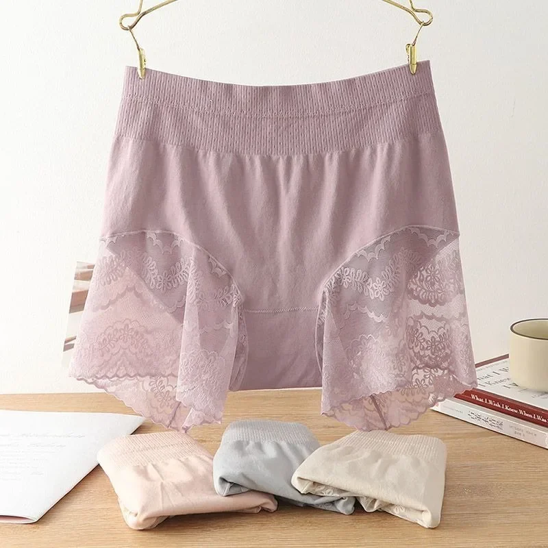 Sous-vêtements, pantalons de sécurité, leggings anti-exposition à trois points, pantalons de sécurité de grande taille, deux en un, bords non bouclés, fille dodue