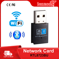 IENRON Mini USB WiFi Adapter 2.4G Dongle150M Wifi+Bluetooth4.0 RTL8723BU Network Card Ethernet USB2.0 Receiver for PC Desktop