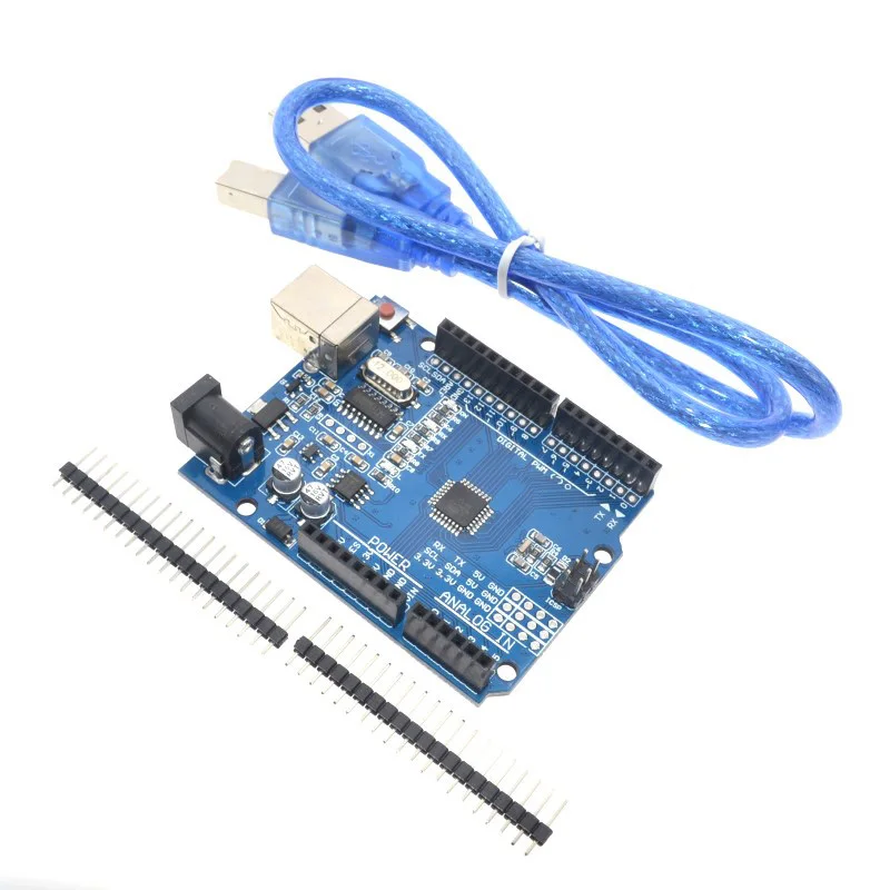 Improved Version for UNO R3 Board ATmega328P Development Board with Pin Header and Cable Compatible with Arduino IDE Projects