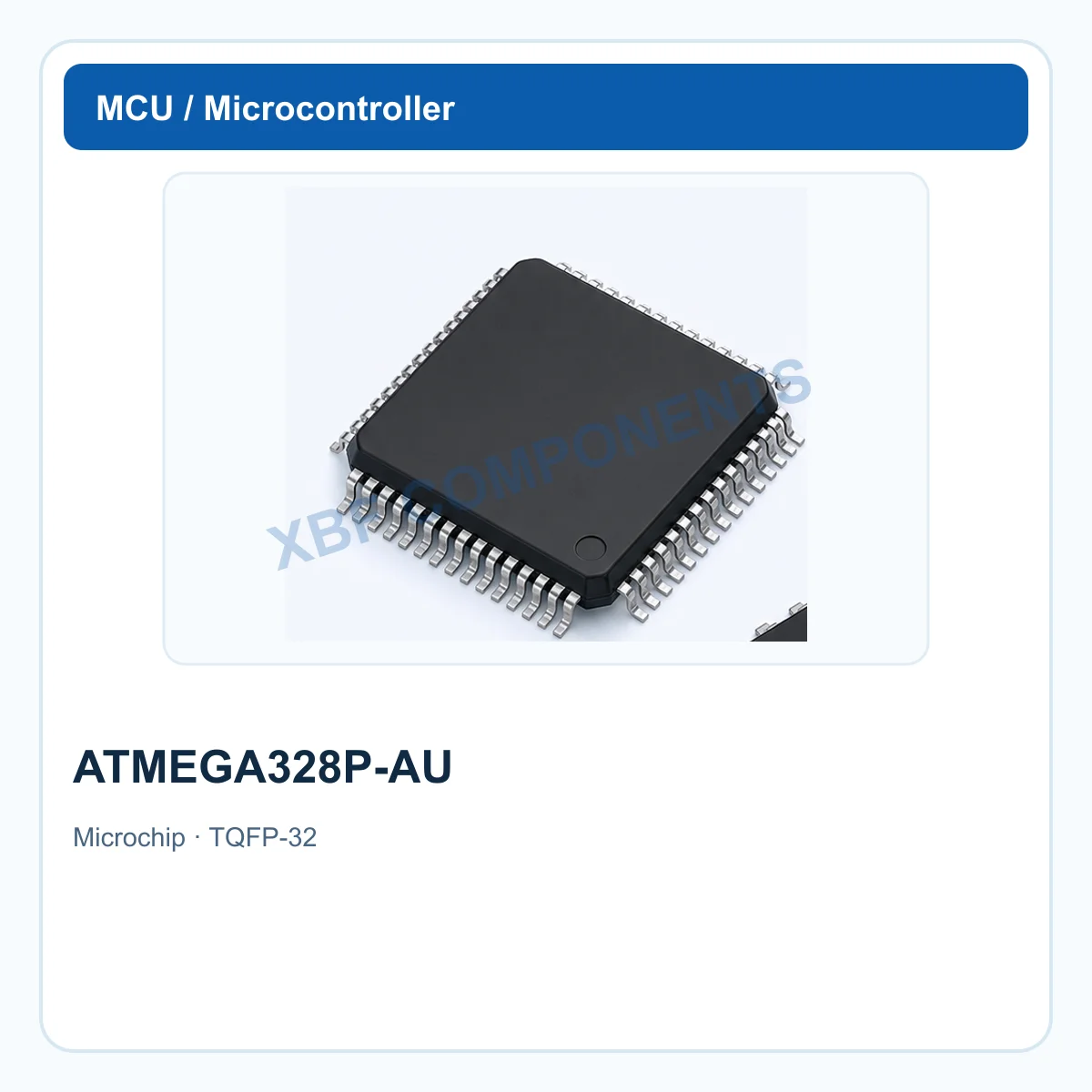 Microchip ATMEGA328P-AU Microcontroller IC 8-bit AVR, 20 MHz, 32 KB Flash, 2 KB SRAM, 1 KB EEPROM TQFP-32