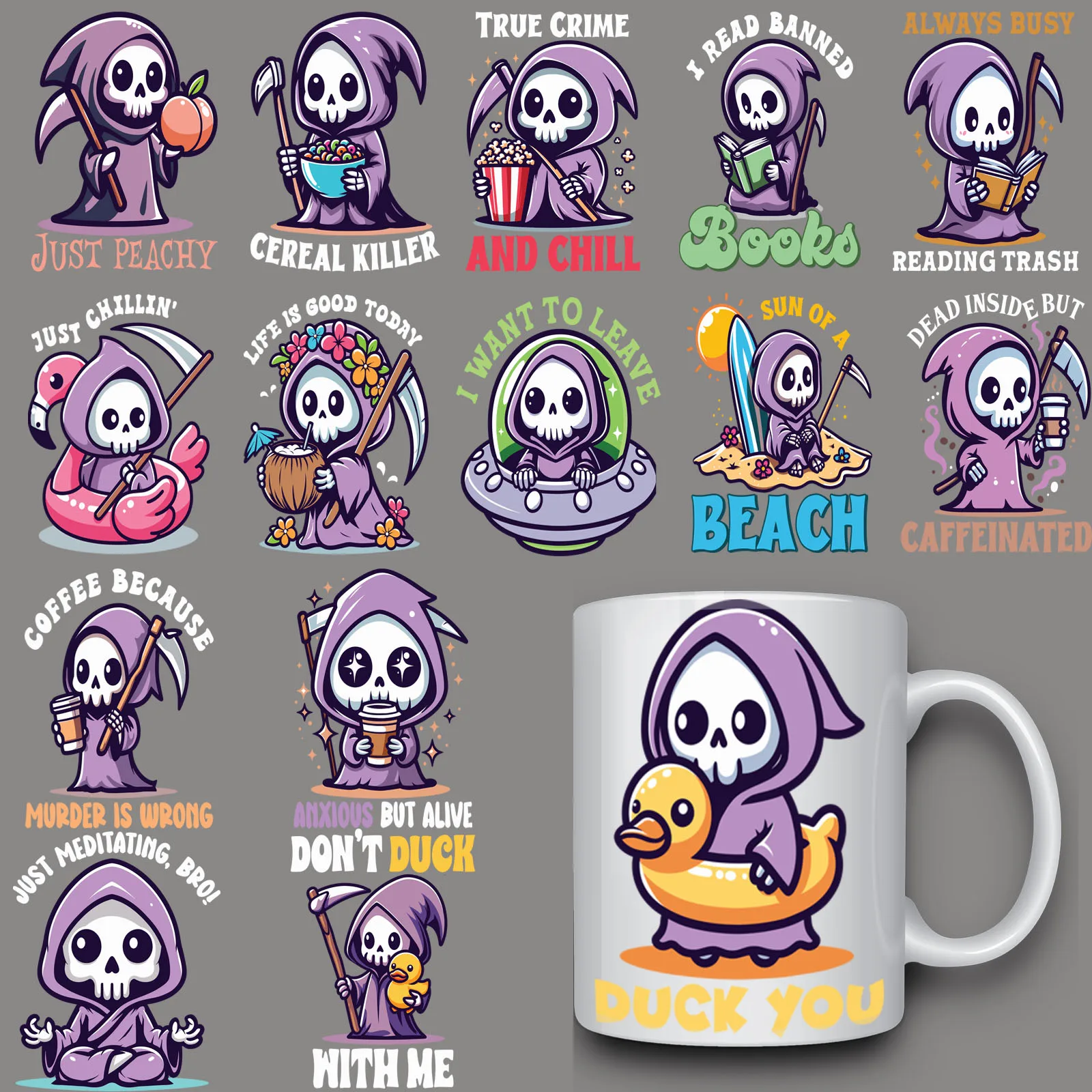 

15pcs interesting Skull UV DTF Transfer Stickers, Waterproof Stickers, Stickers, Suitable for DIY,Crafts For 16 oz glass