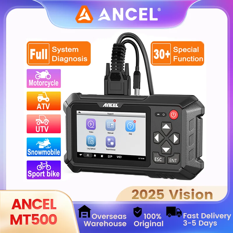 

ANCEL MT500 мотоциклетный сканер, полная система, диагностический инструмент, 30 + функция сброса для BMW HONDA YAMAHA TRIUMPH DUCATI KTM SUZUKI
