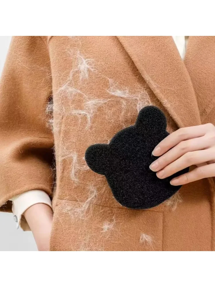 Pet hair remover set includes sticky sponges for washing machine dryer use black lint catcher