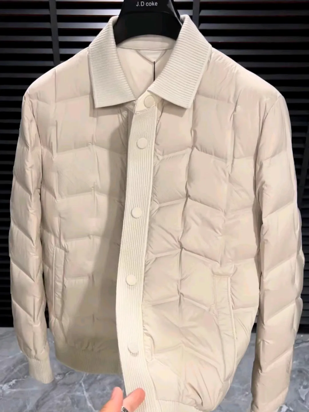 

Высококачественная мужская пуховая куртка с воротником, модная универсальная верхняя одежда для осени и зимы, новинка, приталенный крой, городской стиль