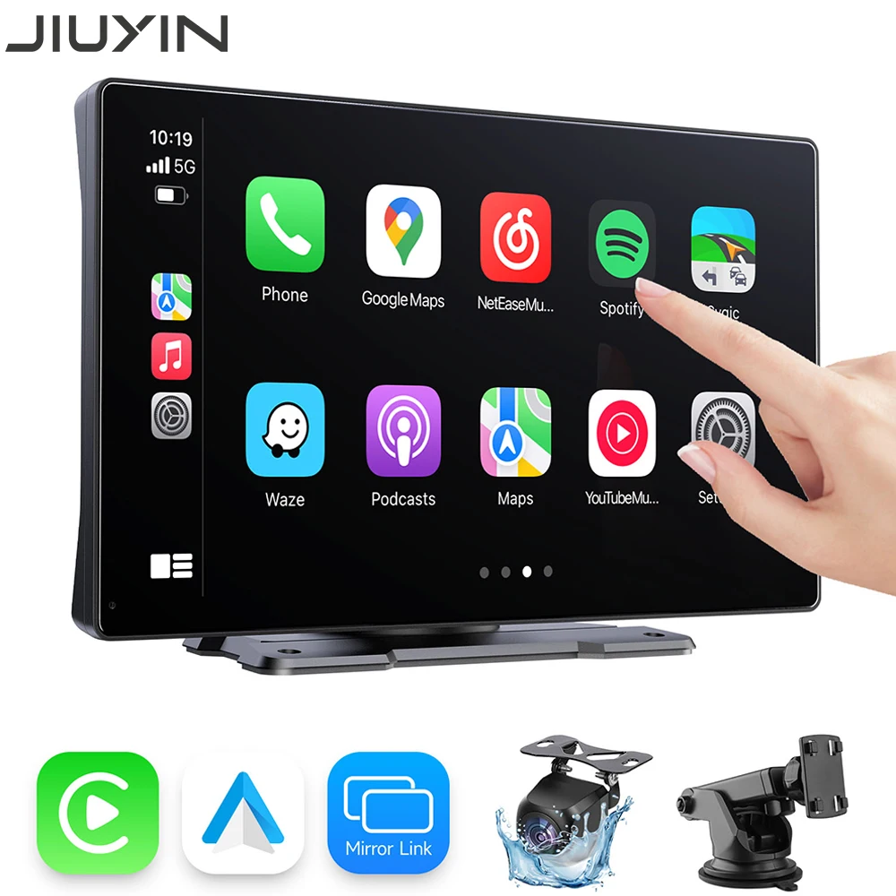 

9 Inch Wireless Car Stereo With Carplay Portable Multimedia Radio Touch Screen GPS Navigation Universal WIFI Audio Player