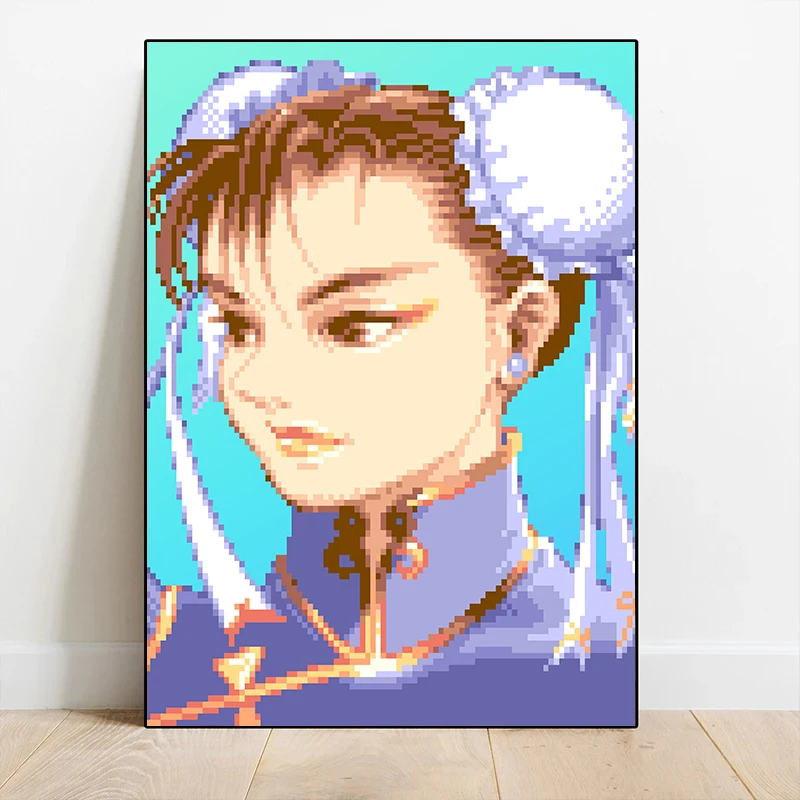 Hot Classics Video Game Street Fighter II Character Portrait Posters and Prints Canvas Printing Wall Art Picture for Home Decor