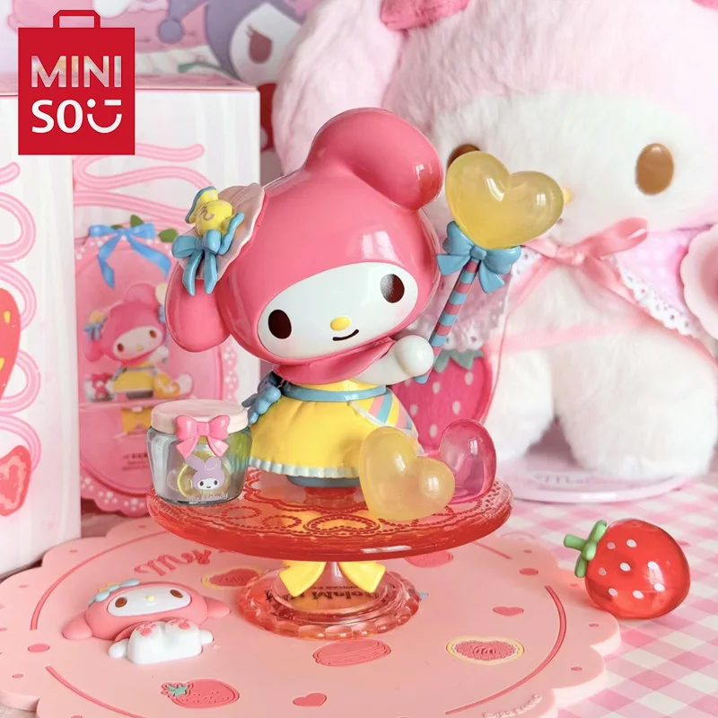 Miniso Sanrio meine Melodie Nachmittags tee Serie Blind Box handgemachte Modell Hobby Sammlung niedlichen Puppe Kawaii Dekoration Mädchen Spielzeug Geschenk