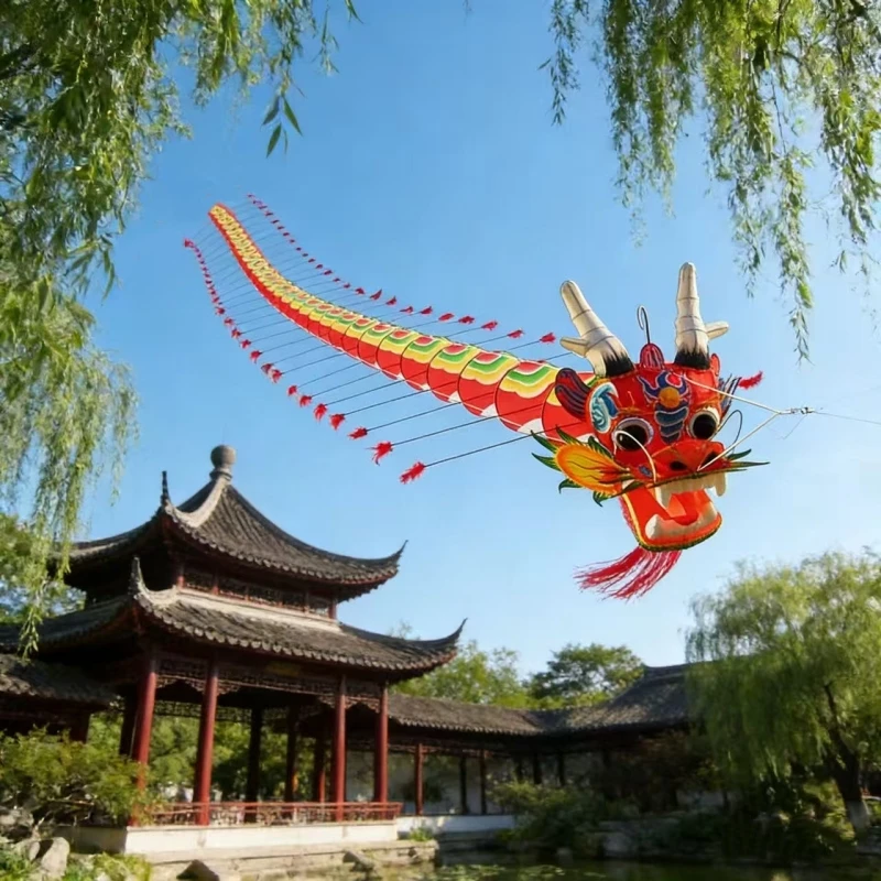 Cerf-volant Dragon 7M, cerfs-volants chinois traditionnels en papier, jeu de plein air, cerfs-volants pour adultes, cerfs-volants professionnels, cerf-volant aigle de fabrication industrielle