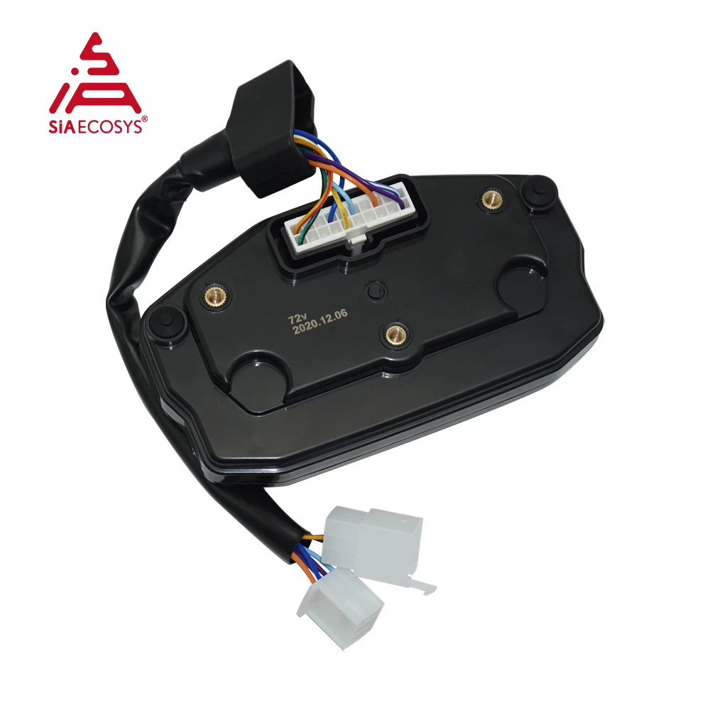 Layar LCD SIAECOSYS DKD untuk Skuter Listrik Sepeda Motor, Speedometer Digital DKD untuk Pengontrol Fardriver dan VOTOL