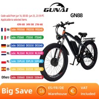 GUNAI GN88 Adult Electric Bicycle 2000W 48V 23Ah Electrical Road Bike Adult Fatbike MTB E-bike 26 inch Fat Tire Mountain Ebike