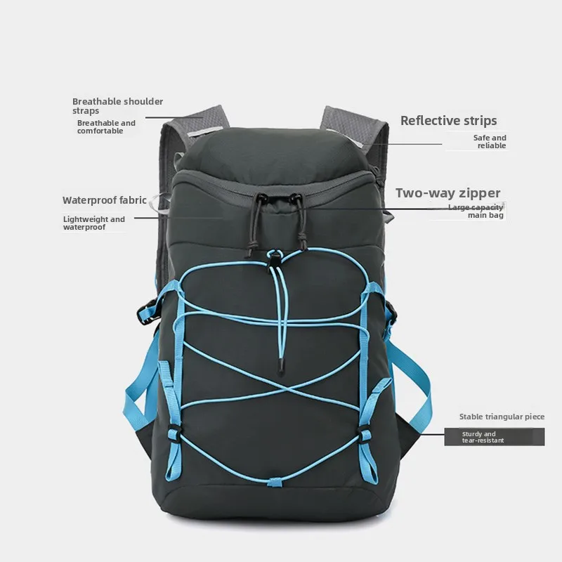 Outdoor anti-slip and waterproof backpack, sports bag, hiking bag, trekking bag, lightweight travel backpack,double-shoulder bag
