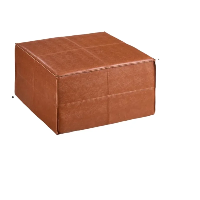 

Home Living Room Pu Leather Cushion Creative Futon Seat Cover Household Idle Clothes Storage Footstool Tatami Mat Seat Cushion