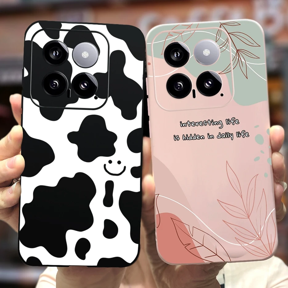 For Xiaomi 14 5G Case Mi14 Pro Stylish Art Painted Cover Soft Silicone Phone Case For Xiaomi 14 Pro Mi 14Pro Fundas Coque Bumper