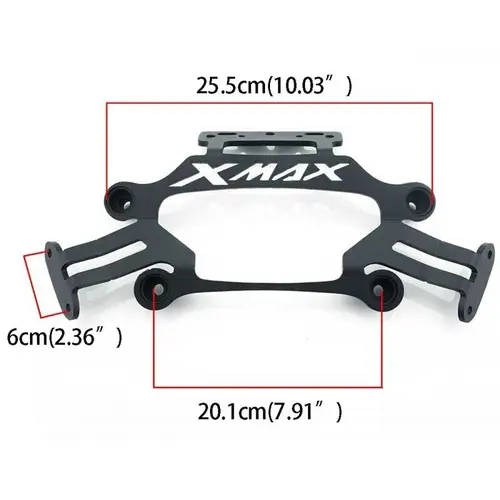 Imagen 2 del producto Espejos retrovisores de motocicleta aptos para 17-22 XMAX300 400 125 250 espejos de soporte de GPS para teléfono de motocicleta
