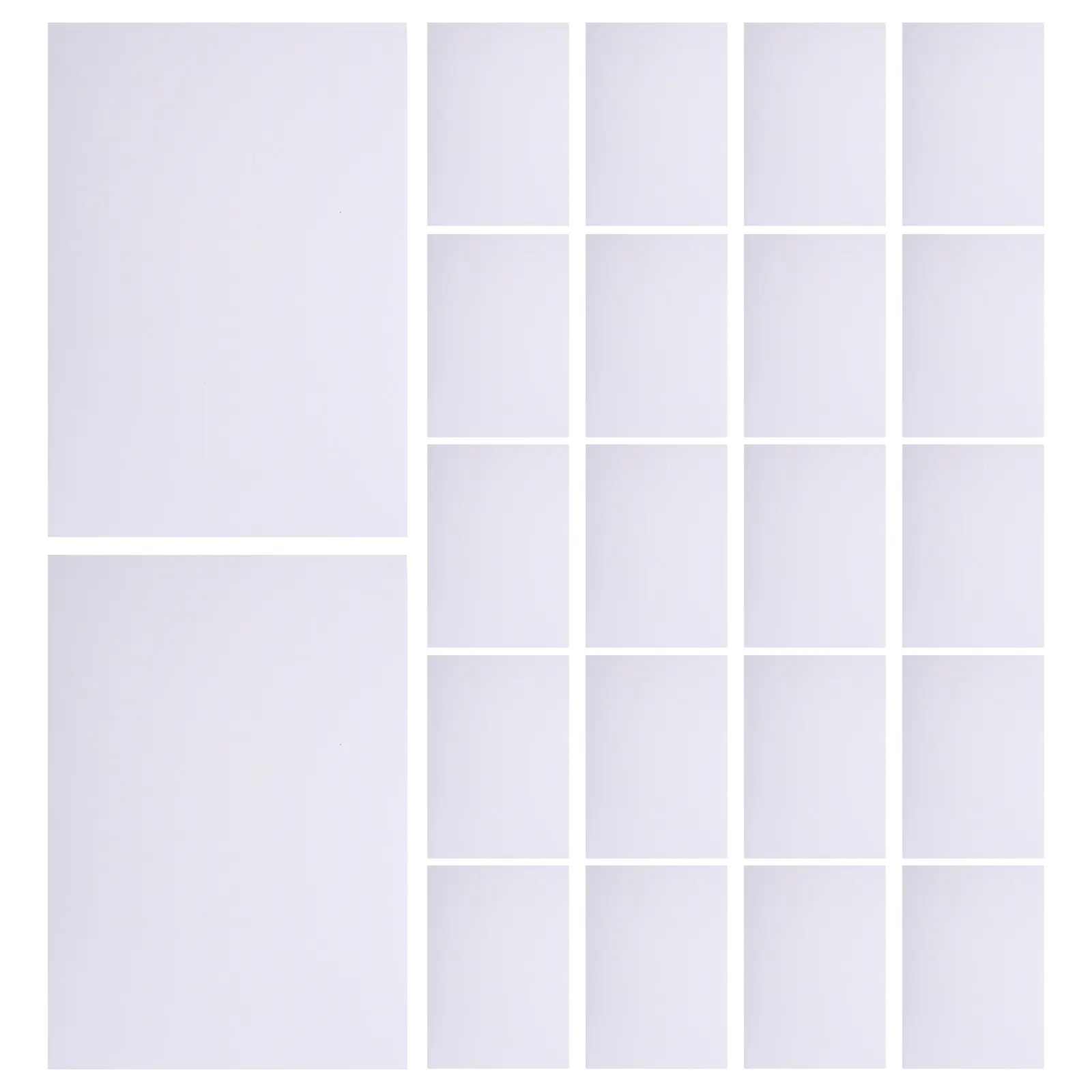100Pcs Self-Adhesive Matte Label Paper Printable Sticker Sheets for Inkjet Laser Printers Full Sheet Shipping Office Use