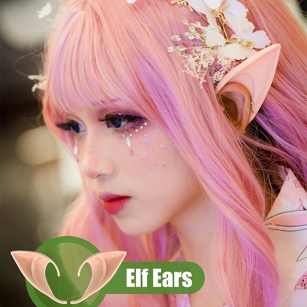 1/2 Paar Cosplay Fee Pixie Elfenohren Weiche spitze Ohren Erwachsene Kinder Halloween Party Kostüm Maskerade Zubehör Dekorationen – Detail 7