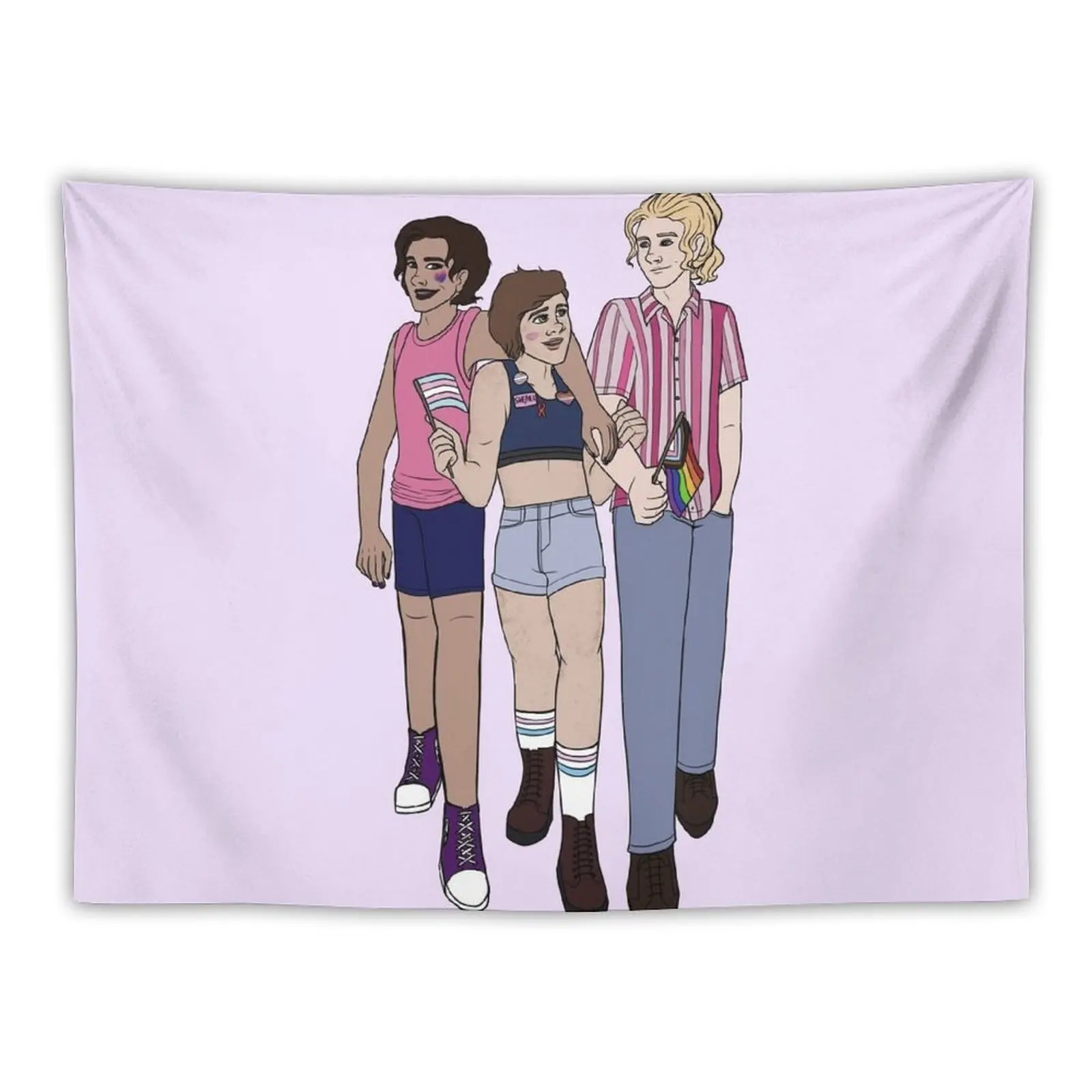 

New Trans Derek Pride B Tapestry Cute Room Things Wall Hanging Tapestry Wall Hanging Outdoor Decoration