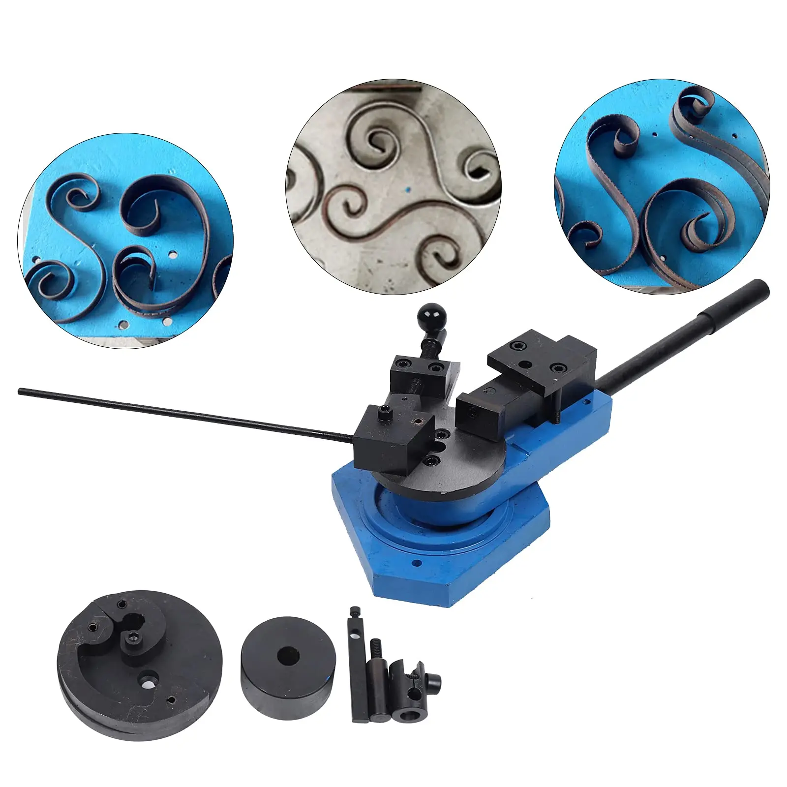 

Bending Bender, Sbg-40 Universal Heavy Duty Bender Flat Round Square Angle Bar Bending Machine Tool Steel Metal Scrolling Bendin