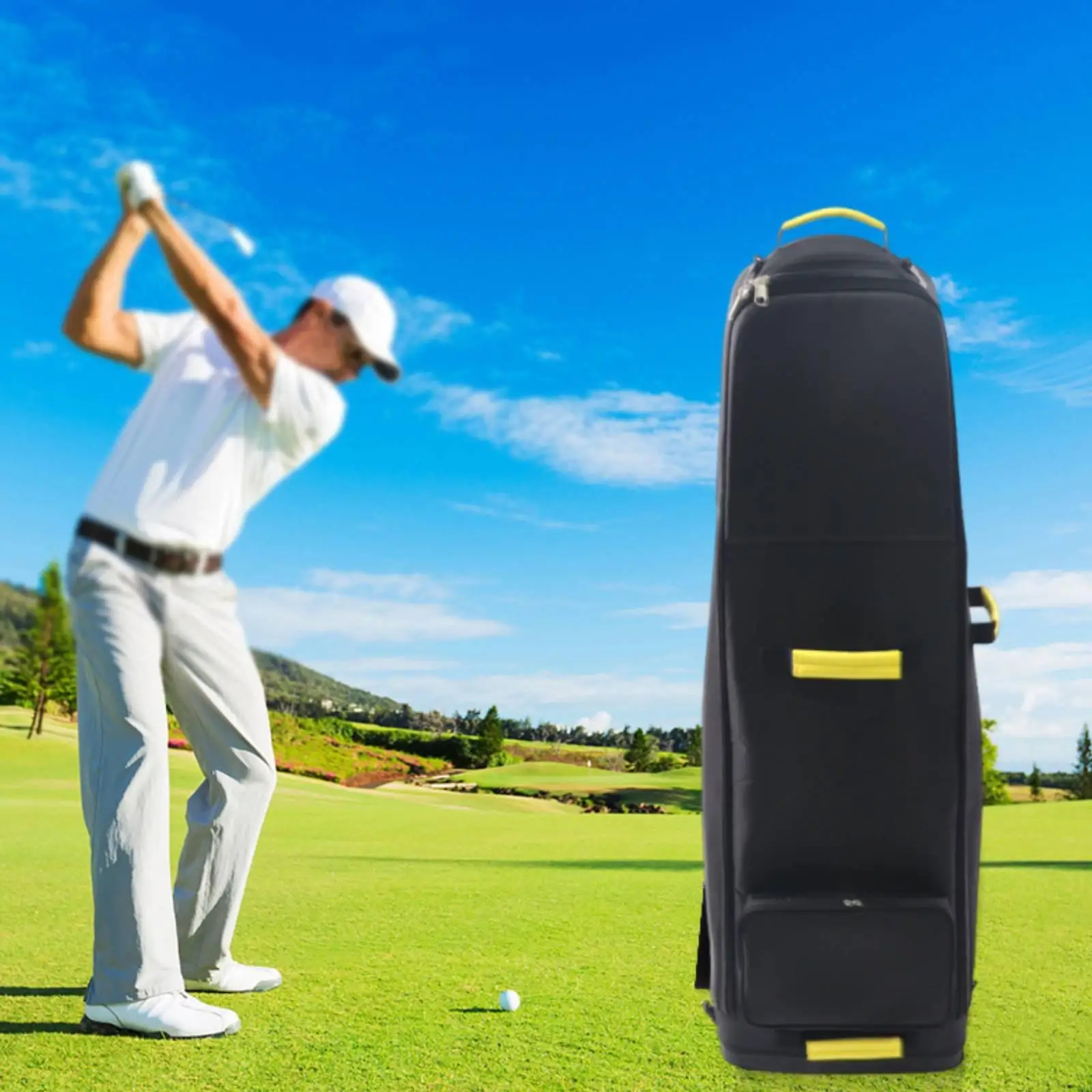 Professional Golf Travel Bag Carrier Wear Resistant Wheels Portable Storage for Airlines Golf Course Trips