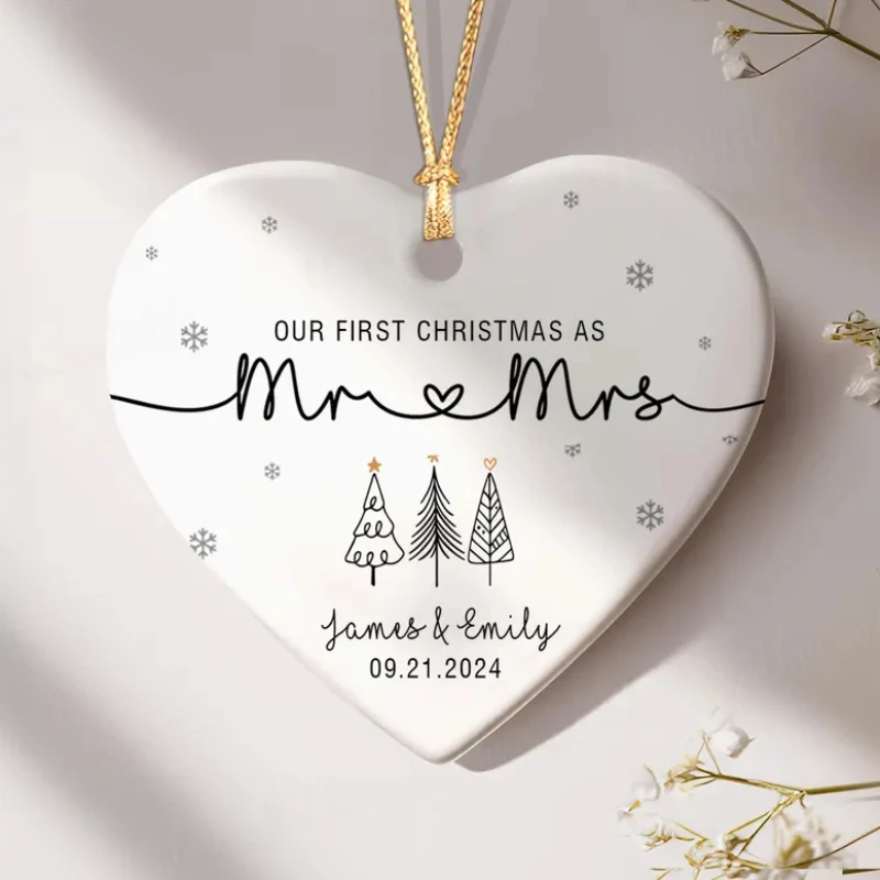 

Our First Christmas As Mr & Mrs Ornament First Married Christmas Ornament 2024 Married Wedding Ornament Mr and Mrs Gifts Favor