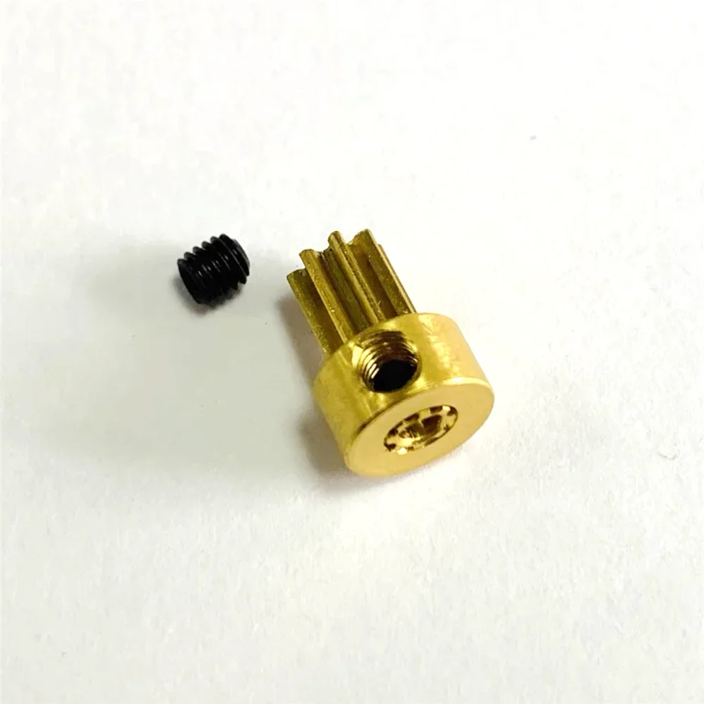 1set RC Model Metal Pinion 0.5M 2mm DIY Ship Truck Aircraft 8T 9T Cylindrical Straight Teeth Gear