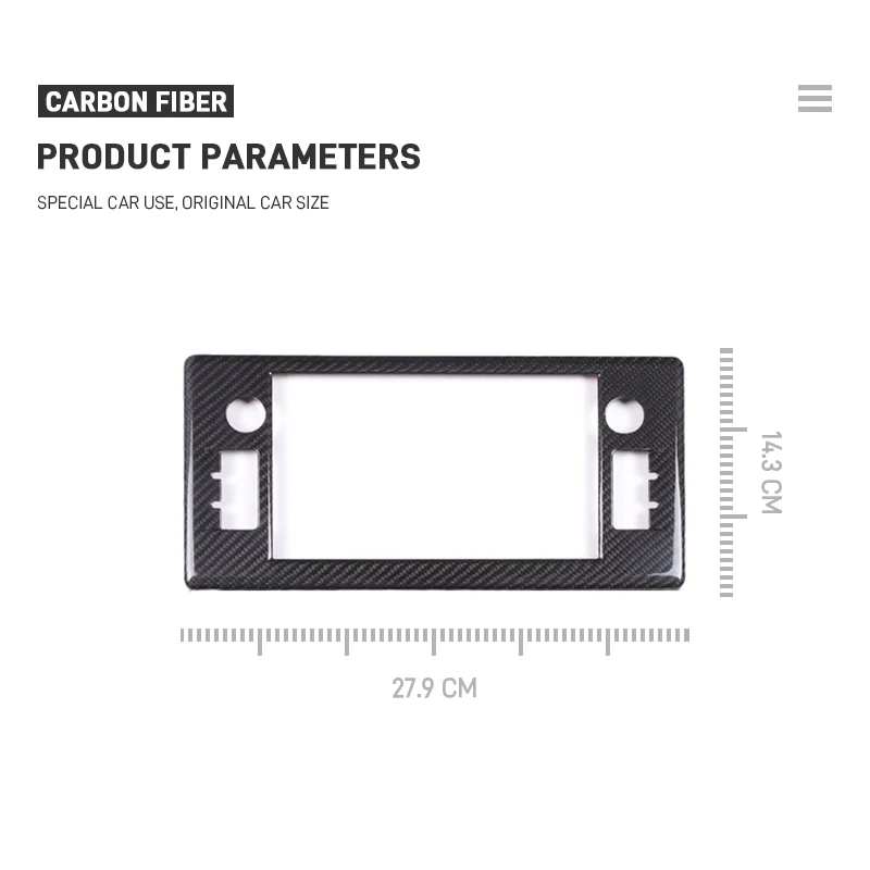 Car Carbon Fiber Center Control Dashboard Navigation Screen Frame Trim Cover Sticker For Toyota 86 For Subaru BRZ ZD8 2022-2024