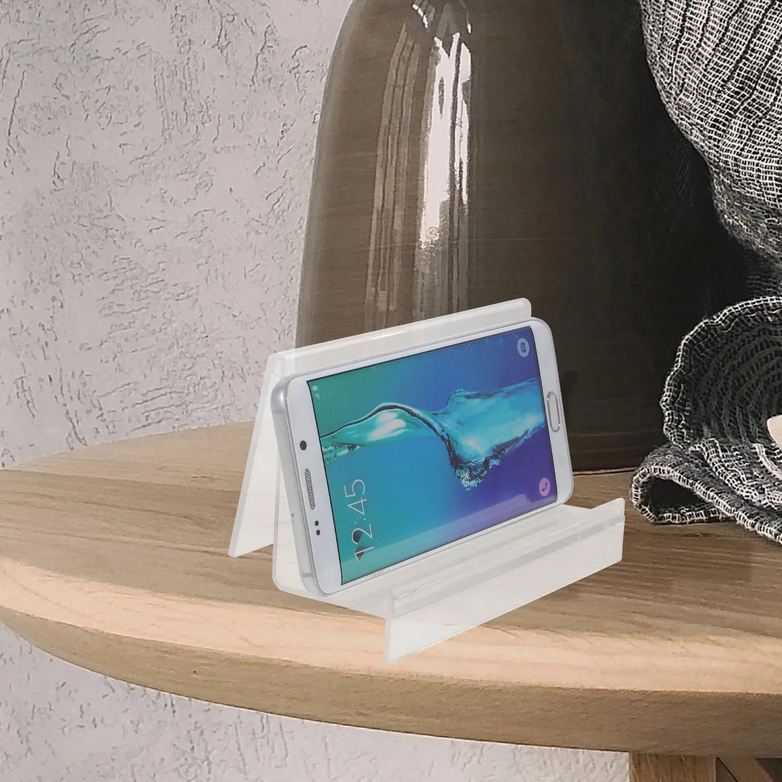 

6pcs Clear Wallet Display Stands Transparent Storage Rack For Retail Shop Jewelry Candy Phone Tablet Holder Desktop Organizer