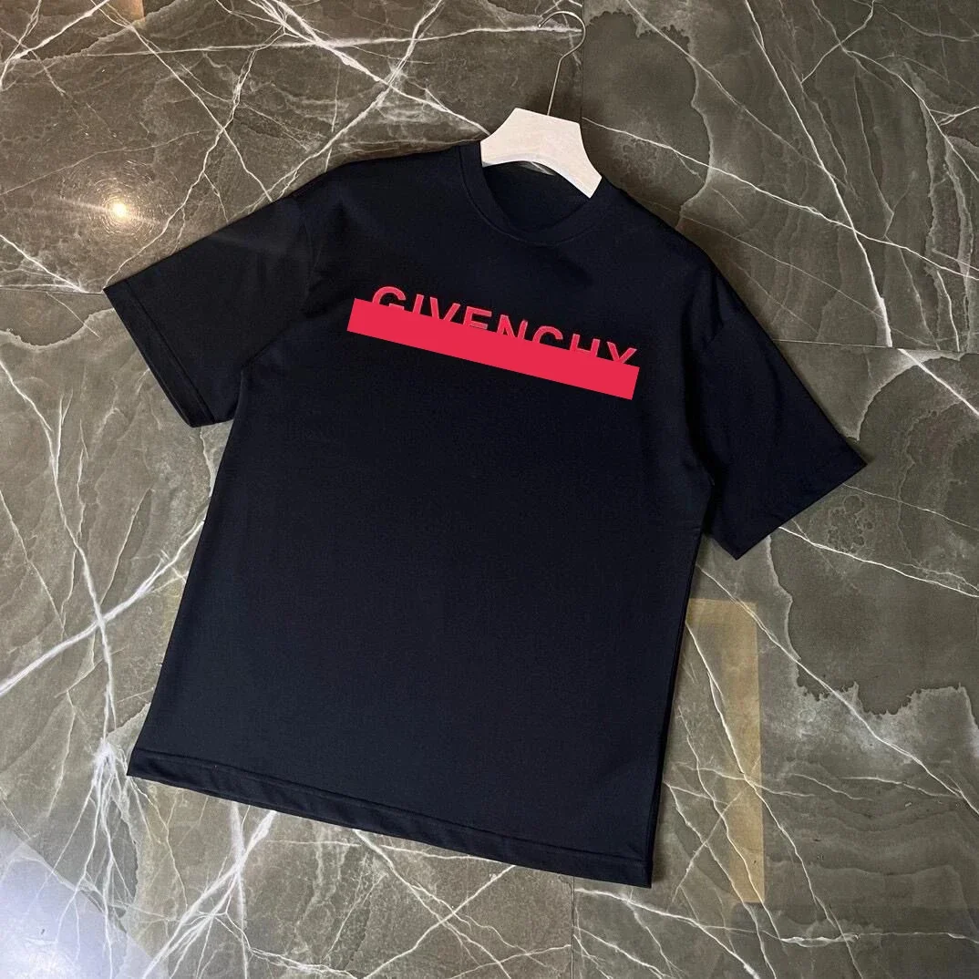 2025 منتج جديد تصميم الرجال والنساء موضة العلامة التجارية القطن الخالص تي شيرت مطبوع الشارع طاقم الرقبة قصيرة الأكمام